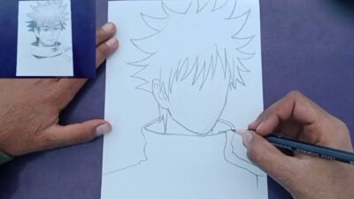 Step by step how to draw Megumi Fushiguro from jujutsu kaisen