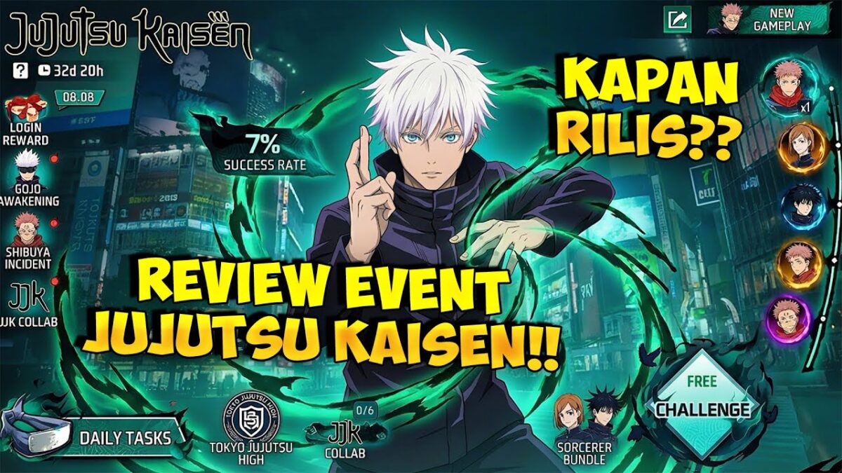 TANGGAL RILIS FF x JJK !! Bocoran Event Gratis Jujutsu Kaisen FF & Review Peak Spesial Colab JJK