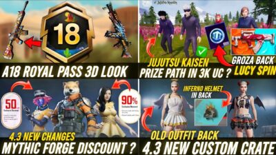 ‎🔴 4.3 JUJUTSU KAISEN PRIZE PATH IN 3K UC ? 🔥😱 NEXT MYTHIC FORGE ✅ NEXT CUSTOM CRATE 🔥A18 ROYAL PASS