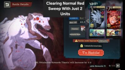 Clearing Normal Red Sweep with Just 2 Units | Jujutsu Kaisen Phantom Parade Global