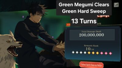 Green Megumi Clears Green Hard Sweep in 13 Turns | Jujutsu Kaisen Phantom Parade Global