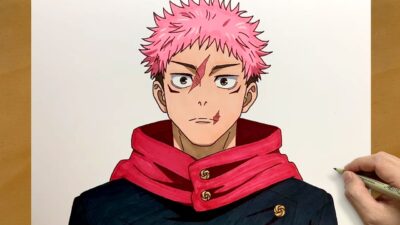 How to Draw Yuji Itadori Step by Step | Jujutsu Kaisen Drawing