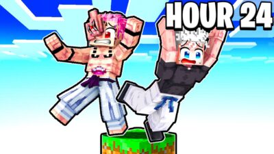 I Survived 24 Hours in JUJUTSU KAISEN Minecraft on One Block