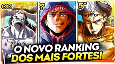🔥 ATUALIZADO! O NOVO RANKING DOS 5 FEITICEIROS MAIS FORTES DA HISTÓRIA DE JUJUTSU KAISEN!