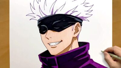 How to Draw Gojo Satoru Step by Step | Jujutsu Kaisen Drawing