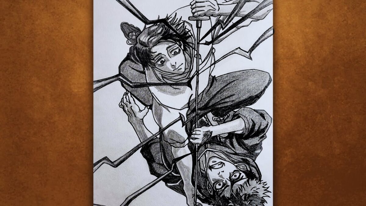 How to draw Yuta VS Yuji | Jujutsu Kaisen | Anime drawing step by step