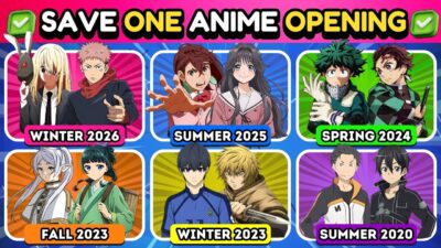 SAVE ONE ANIME OPENING ✅ | Save One Opening For Each Season ❄️🌸☀️🍂 | (2020-2026) | Anime Quiz 🔥