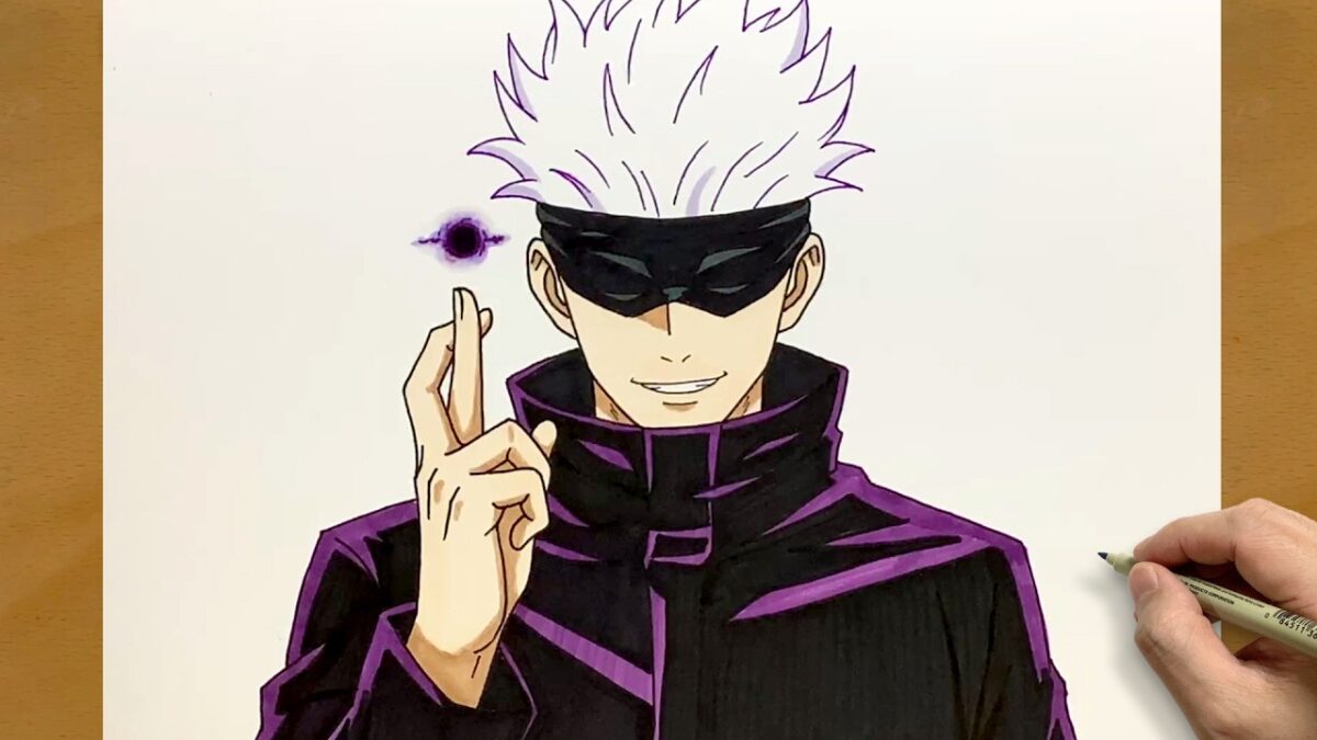 How to Draw Gojo Satoru Step by Step | Jujutsu Kaisen Drawing