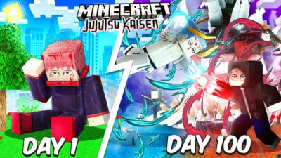 I Survived 100 Days  as Modulo Yuji In Jujutsu Kaisen Minecraft
