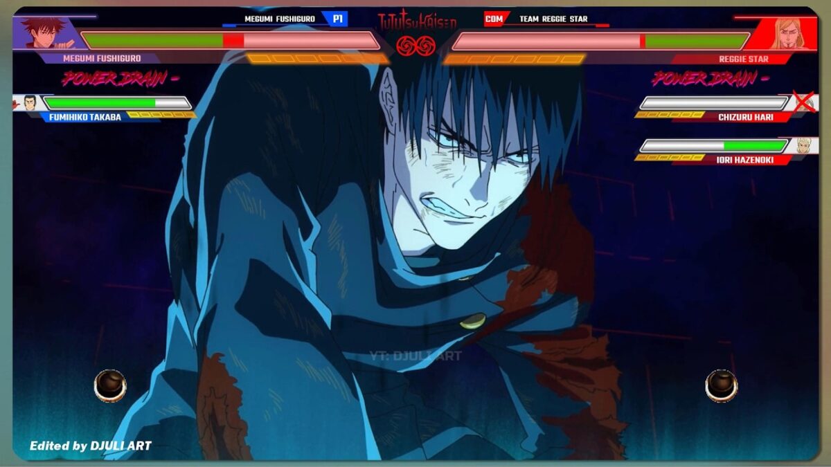 Megumi VS Reggie Star WITH HEALTHBARS [Part 2] ⚡️ Jujutsu Kaisen