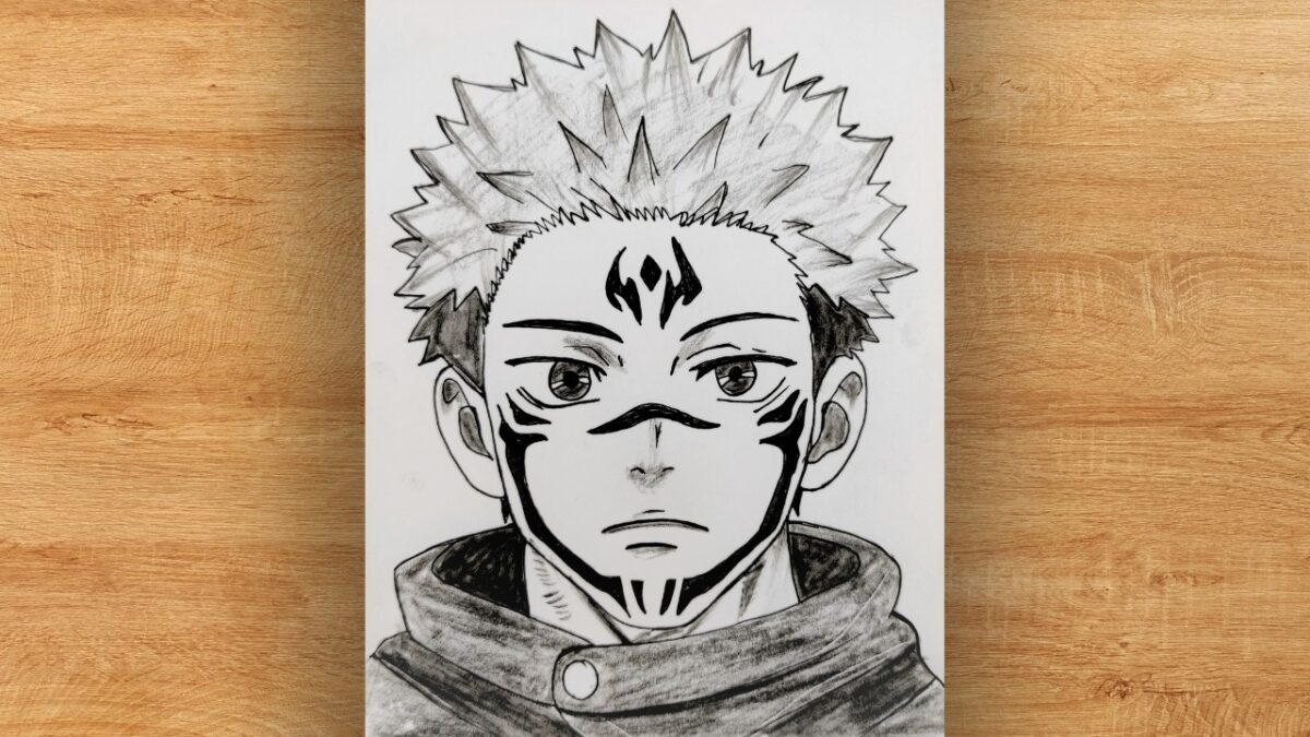 Drawing Sukuna from Jujutsu Kaisen with Pencil ✏️ | Realistic Anime Sketch Tutorial
