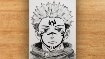 Drawing Sukuna from Jujutsu Kaisen with Pencil ✏️ | Realistic Anime Sketch Tutorial