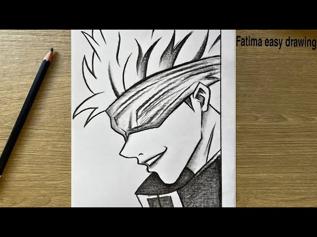 How to Draw Gojo Satoru Step by Step For Beginners | Jujutsu Kaisen Drawing Tutorial Easy | JJK Art