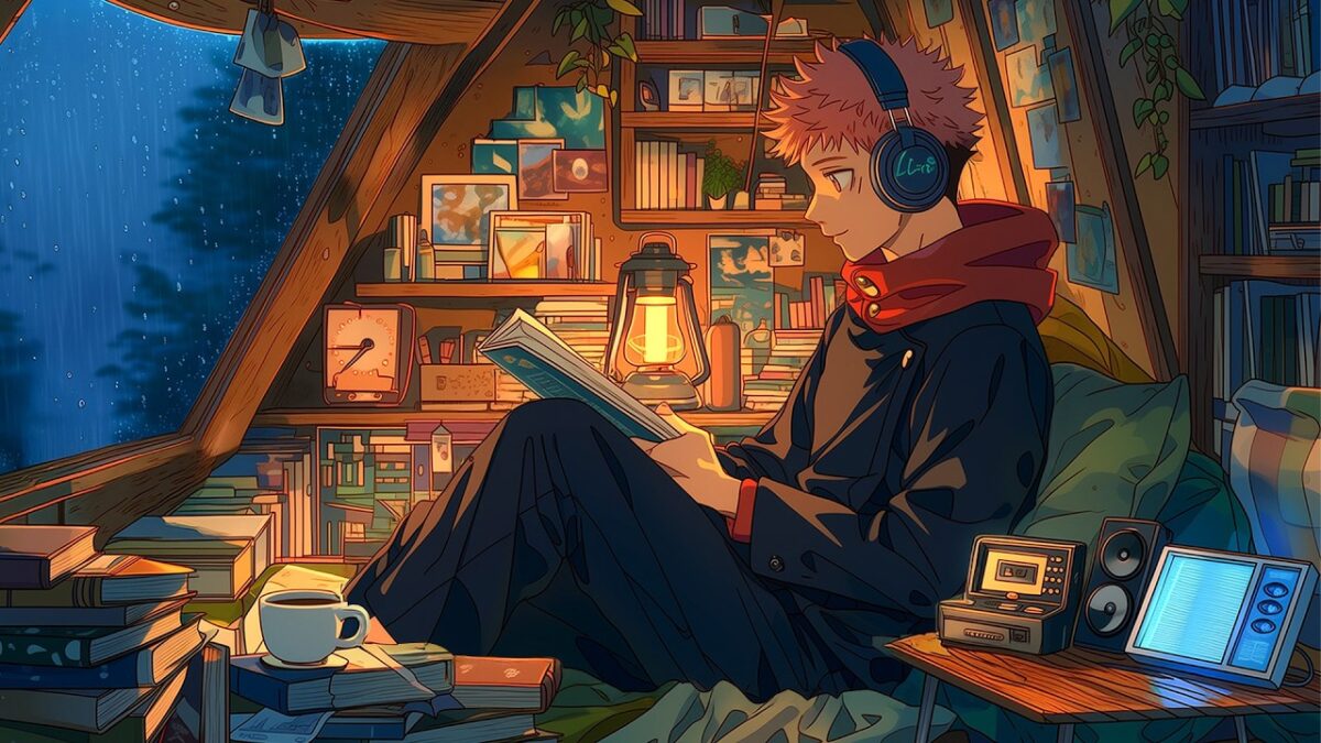 Jujutsu Kaisen Lofi – Late Night Study with Itadori Yuji – Chill Anime Beats at Home