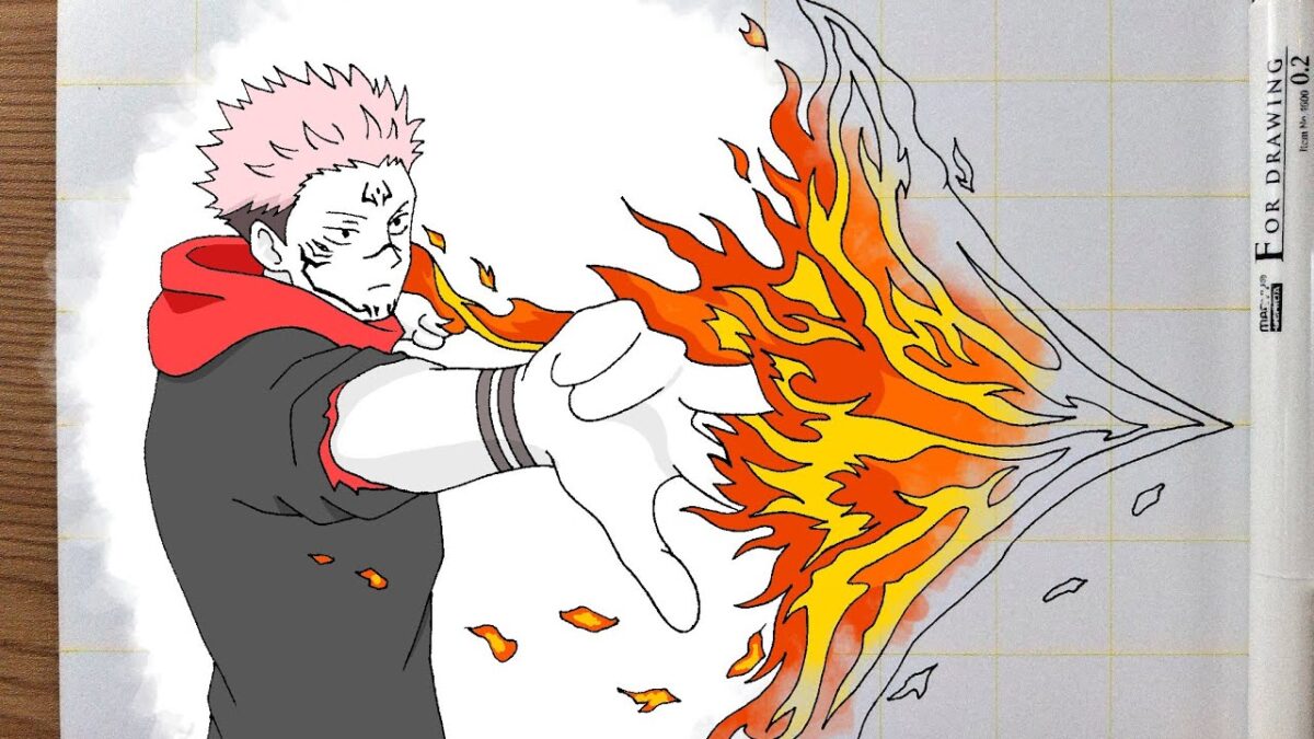 How To Draw Ryomen Sukuna’s Divine Flame Technique || Jujutsu Kaisen Drawing Tutorial