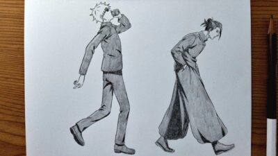 How To Draw The Legendary Gojo And Geto Walk || Jujutsu Kaisen Drawing Tutorial