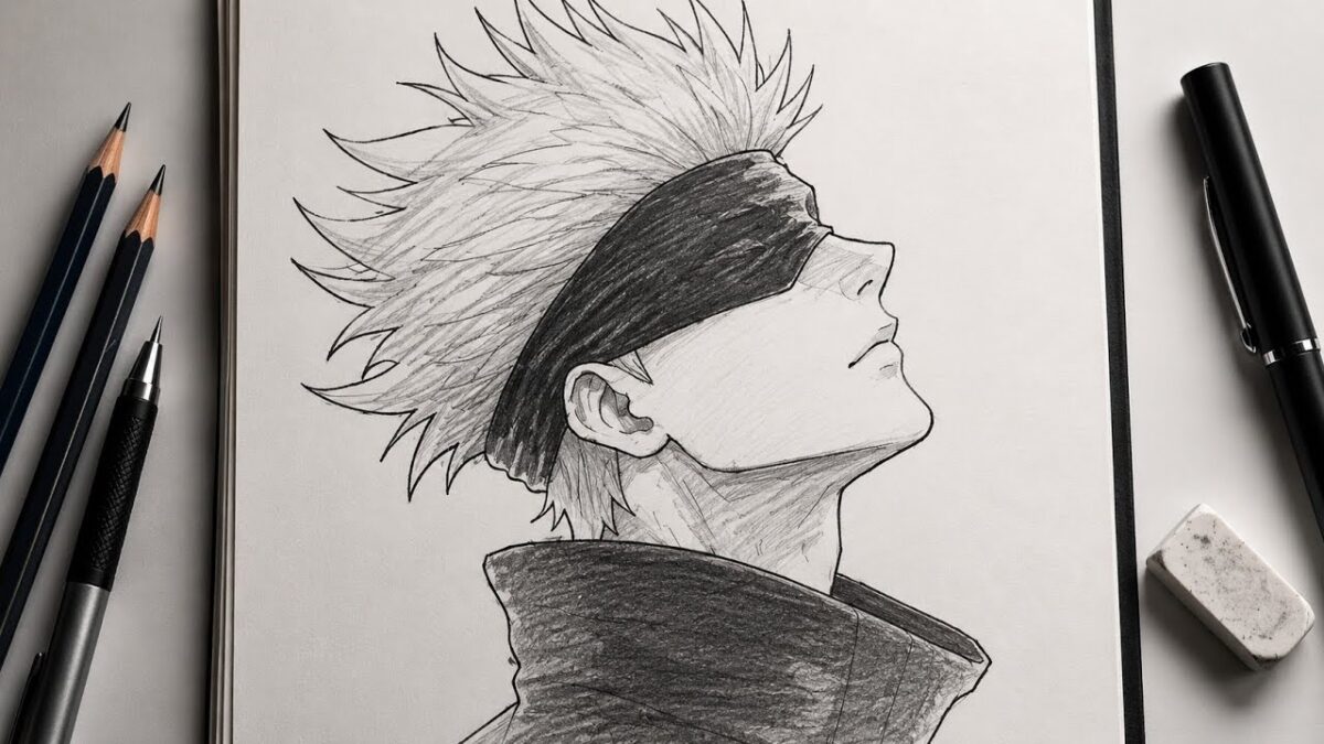 How to Draw Gojo Satoru Step by Step | Jujutsu Kaisen Drawing Tutorial | JJK Art