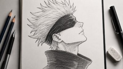 How to Draw Gojo Satoru Step by Step | Jujutsu Kaisen Drawing Tutorial | JJK Art