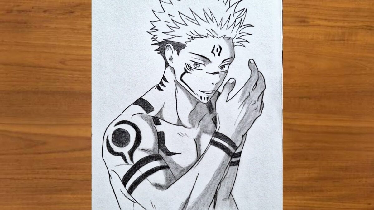 How to Draw Sukuna Full Body | Easy Sukuna from Jujutsu Kaisen Sketch | Pencil Sketch Drawing