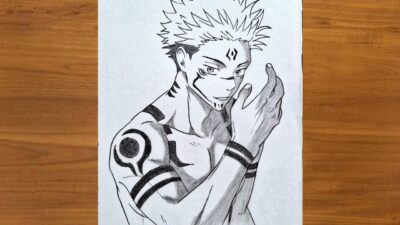 How to Draw Sukuna Full Body | Easy Sukuna from Jujutsu Kaisen Sketch | Pencil Sketch Drawing