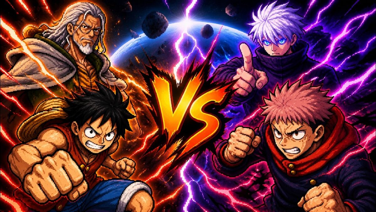 One Piece VS Jujutsu Kaisen | Rayleigh & Luffy VS Gojo & Itadori [MUGEN]