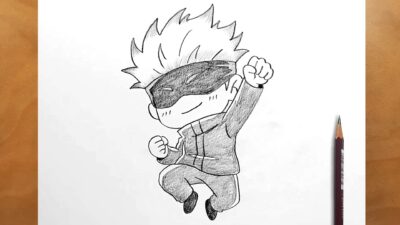 Drawing Chibi Gojo Satoru | Cute Jujutsu Kaisen Pencil Art That Comes to Life