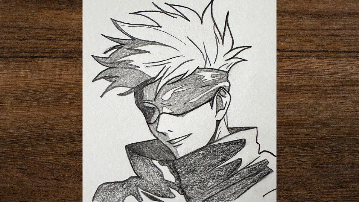 Gojo Satoru drawing from Jujutsu Kaisen / pencil sketch / anime drawing