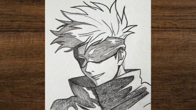 Gojo Satoru drawing from Jujutsu Kaisen / pencil sketch / anime drawing