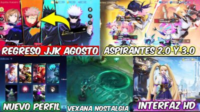 JUJUTSU KAISEN Y ASPIRANTES EN AGOSTO | INTERFAZ HD Y PERFIL REVAMP | MODO NOSTALGIA VEXANA, CHOU