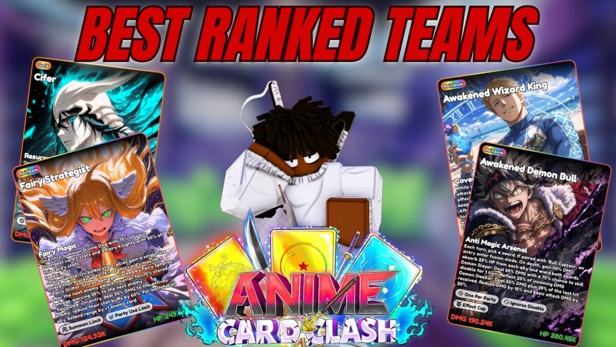 New *BEST* Teams For The New Ranked Season In Anime Card Clash