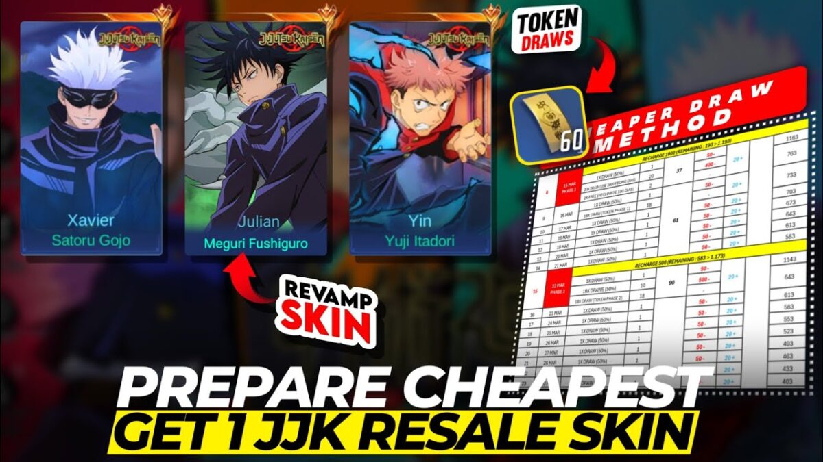 PREPARE CHEAP DRAW GET JJK RESALE EVENT MLBB 2026 | JUJUTSU KAISEN REVAMP SKIN