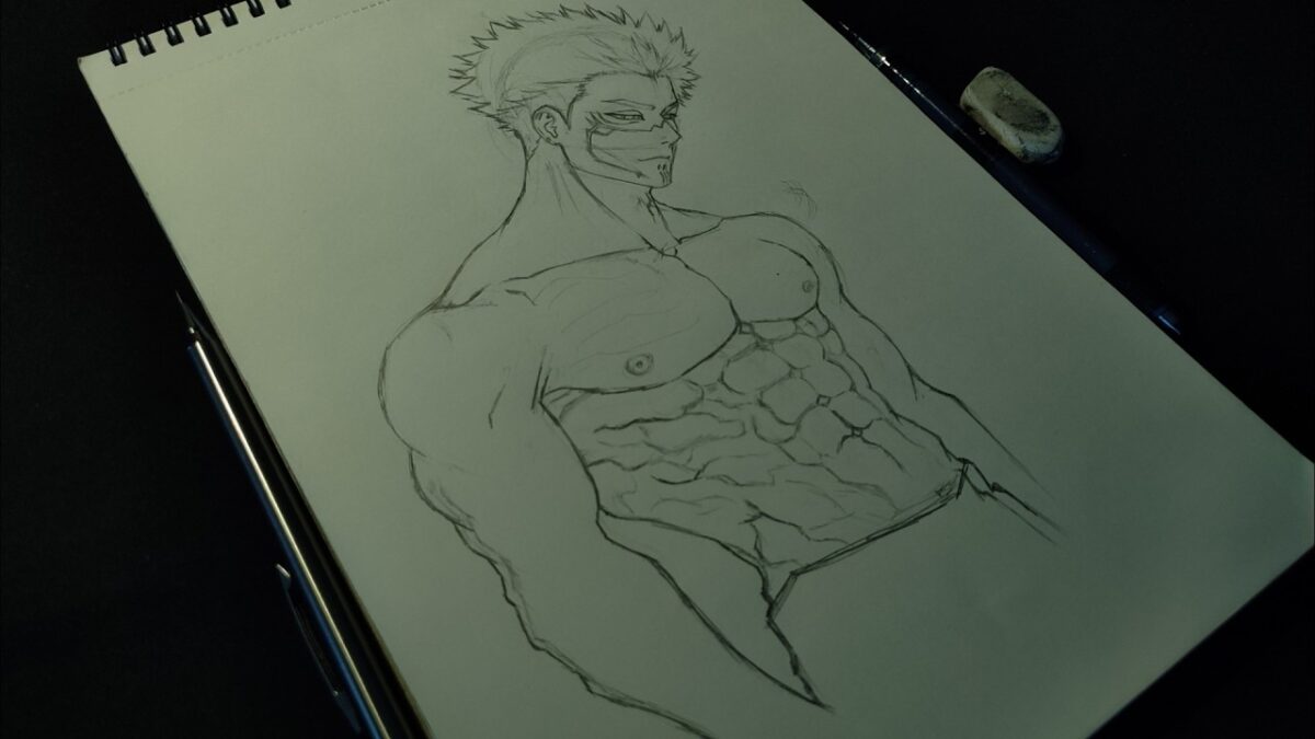 Ryomen Sukuna Outline Drawing | Anime character drawing | Jujutsu Kaisen #jujutsukaisen