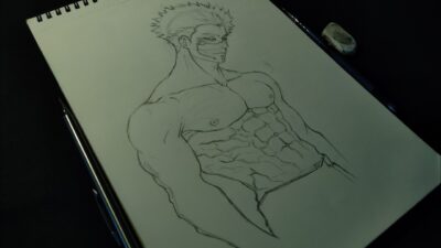 Ryomen Sukuna Outline Drawing | Anime character drawing | Jujutsu Kaisen #jujutsukaisen