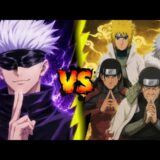 gojo vs 4 Hokage |Universo de jujutsu kaisen vs naruto|
