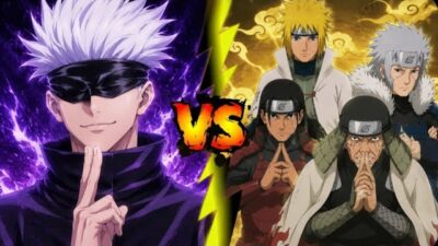 gojo vs 4 Hokage |Universo de jujutsu kaisen vs naruto|