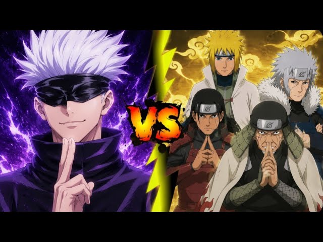 gojo vs 4 Hokage |Universo de jujutsu kaisen vs naruto|