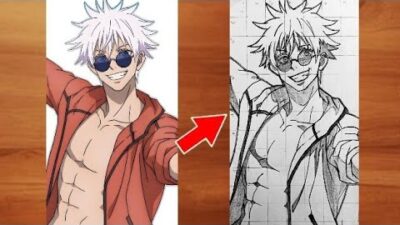How To Draw Gojo Satoru (Cool Pose) Jujutsu kaisen Drawing ll Tutorial Anime Drawing step by step