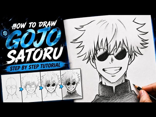 How to Draw Gojo Satoru God Level Drawing 🔥 | Jujutsu Kaisen | Step by Step Anime Drawing