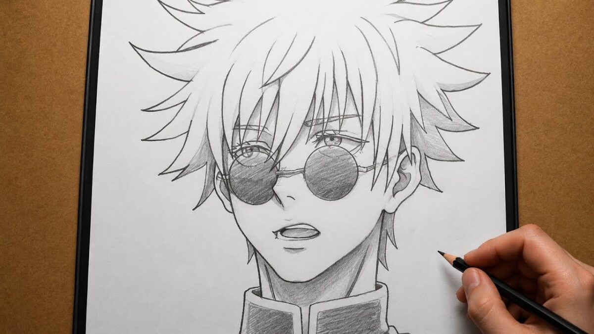 How to Draw Gojo Satoru Step by Step | Jujutsu Kaisen Anime Drawing Tutorial