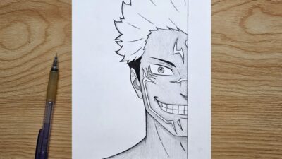 How to Draw Ryomen Sukuna 😈 | Jujutsu Kaisen | Sukuna Step By Step Tutorial