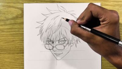 How to draw gojo satoru to jujutsu kaisen step by step to beginner