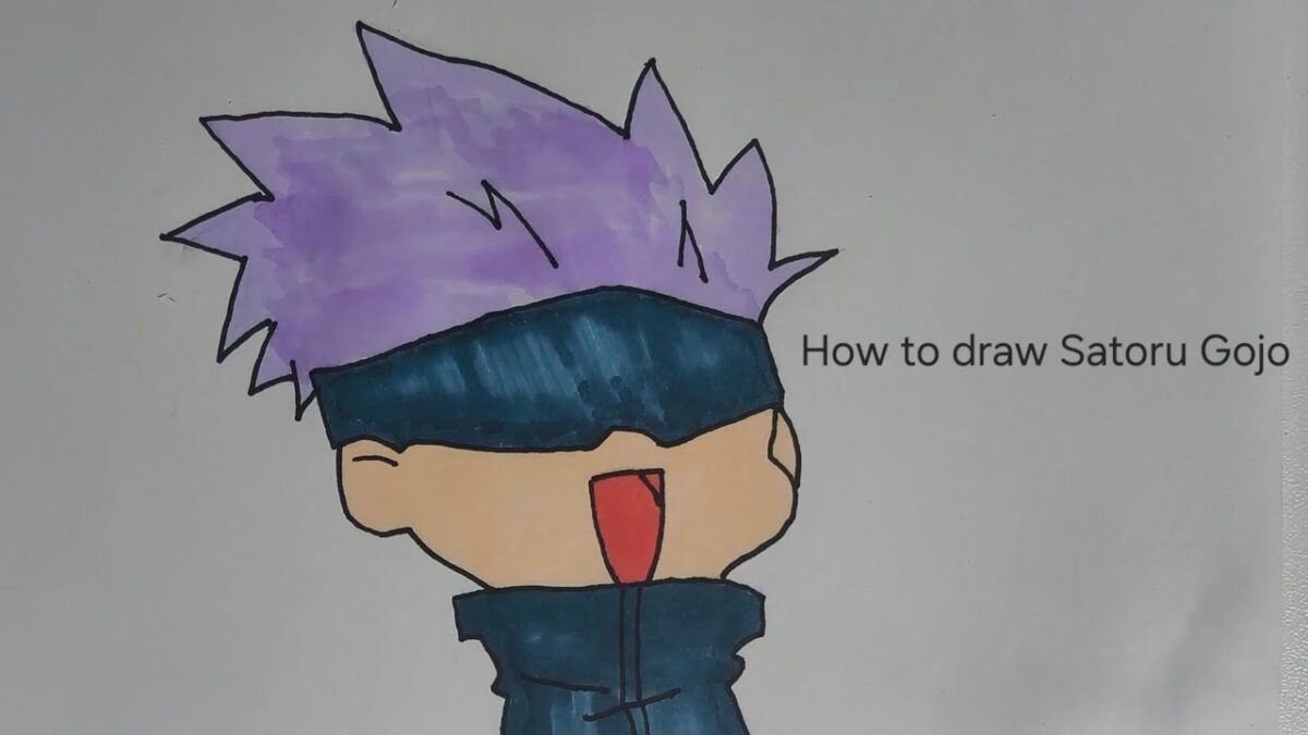 How to draw satoru Gojo – (Jujutsu Kaisen)