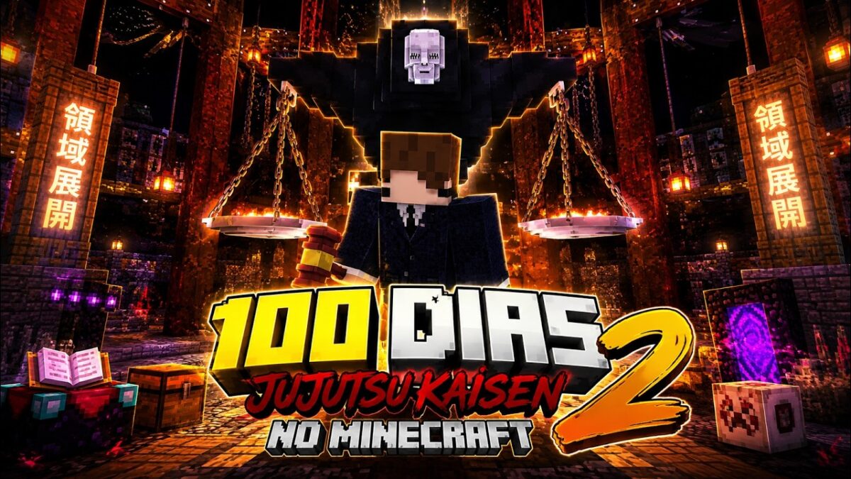 SOBREVIVI 100 DIAS NO MUNDO DE JUJUTSU KAISEN DO MINECRAFT! – 100 dias (Ep. 02)