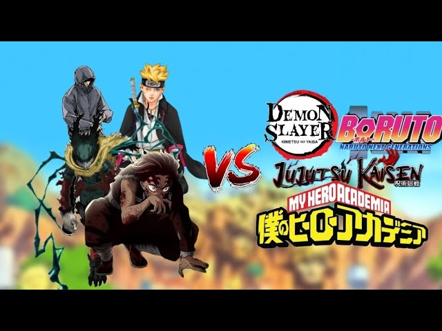 Tanjiro Vs MHA Deku Vs Demon Slayer Boruto Vs Jujutsu Kaisen Yuji Vs Boruto Verse