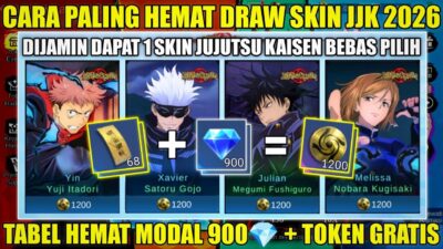 UPDATE CARA PALING HEMAT DRAW 1 SKIN MLBB X JUJUTSU KAISEN 2026! MODAL 900💎 + TOKEN GRATIS 2 RONDE