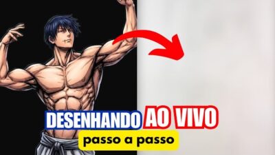 Desenhando AO VIVO Toji Fushiguro ( Jujutsu Kaisen) Live Treino passo a passo com Caneta e Marcador