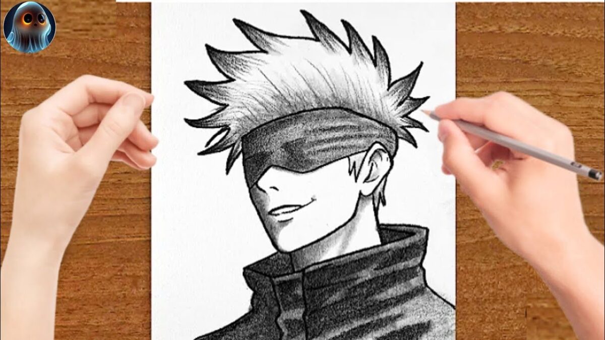 How to Draw Gojo Satoru || Jujutsu Kaisen Drawing Tutorial || Easy Anime Drawing 🔥
