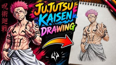 Jujutsu Kaisen Drawing Video | How to draw anime drawing | free fire drawing | Anime art | ffdrawing