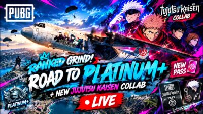 RANKED GRIND! Road to PLATINUM+ + NEW Jujutsu Kaisen Collab | PUBG LIVE | Pt.2