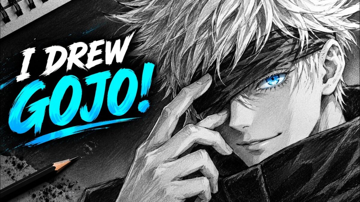Easy Gojo Satoru Drawing | How to Draw Gojo from Jujutsu Kaisen Step by Step